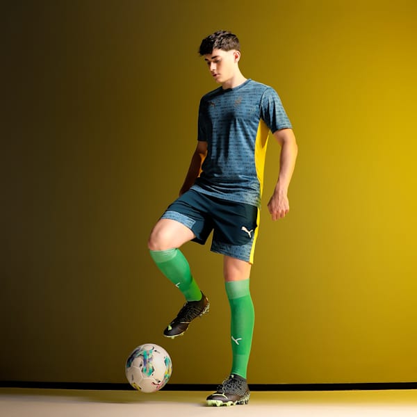 Neymar JR "BNA" Men's Football Training Shorts, Marine Blue-Pelé Yellow, extralarge-IND